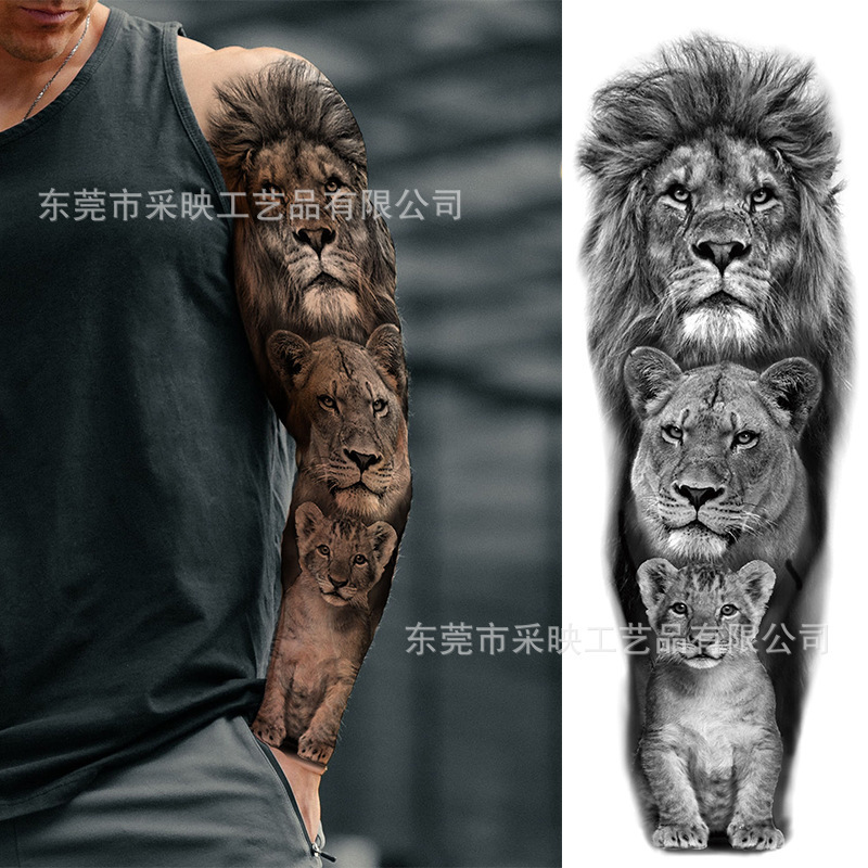 Tiger, Lion, Wolf Head, Animal, Bird, Totem Tattoo, Tattoo Sticker, Full Arm, Full Arm, Flower Arm, Tattoo Semi-Permanent Tiger, Lion, Wolf Head, Animal, Bird, Totem Tattoo, Tattoo Sticker, Full Arm, Full Arm, Flower Arm, Tattoo Semi-Permanent