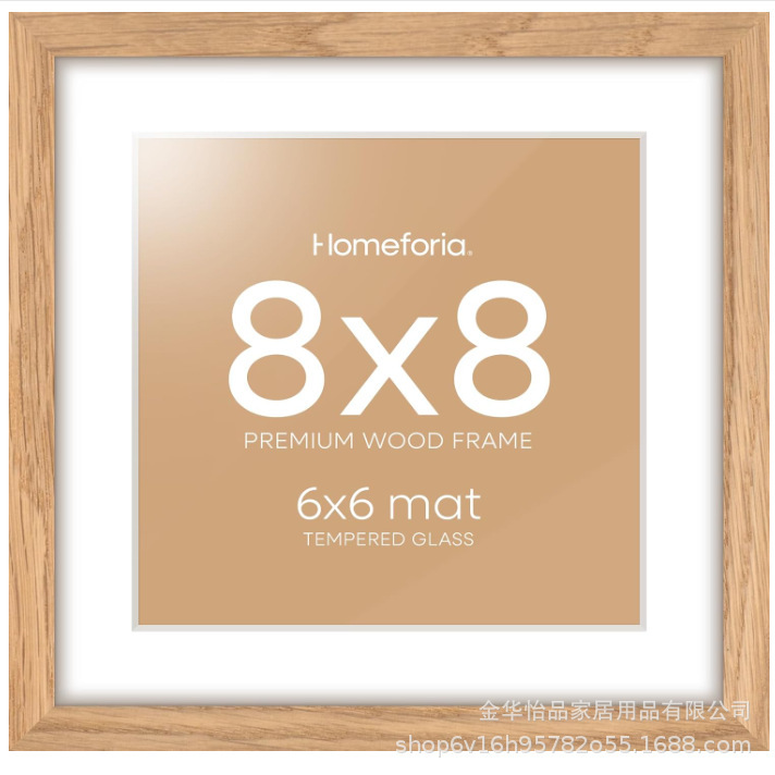 Photo Frame 8*8inch Wooden Photo Frame Classy Square Photo Frame for Home Decoration Wall Hanging Table Picture Frame