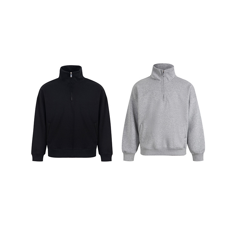 Auticup American Autumn and Winter 500g Island Cotton Cleanfit Half-Zip Boxy Version Stand-Up Collar Sweatshirt Jacket Auticup American Autumn and Winter 500g Island Cotton Cleanfit Half-Zip Boxy Version Stand-Up Collar Sweatshirt Jacket