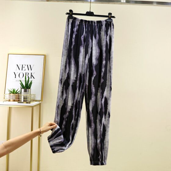 Women's Thin Cotton Silk Pants for Outdoor Wear 2025 New Style Artificial Cotton Jogger Pants Slimming Cotton Silk Mosquito-Proof Long Lantern Pants