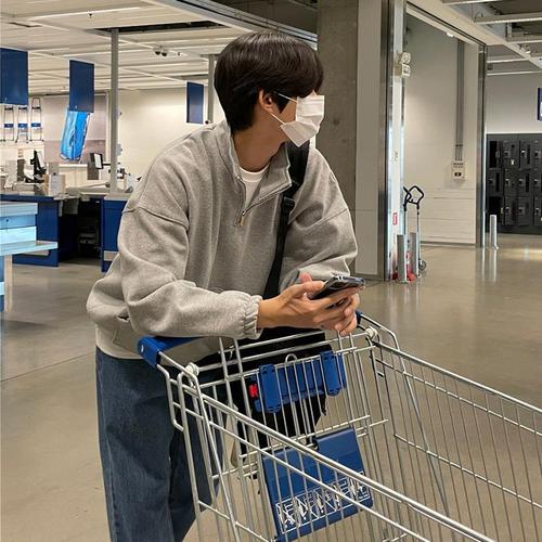 Chic Brand Ins Half Zip Hoodie for Men and Women, Unique Design, Hong Kong Style Fashion, Retro Casual Relaxed Versatile Outerwear