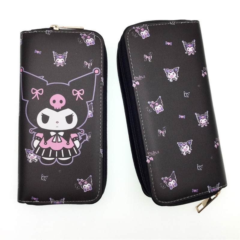 Cartera de dibujos animados lindo princesa KT gato cremallera gran capacidad estudiante chica monedero embrague titular la tarjeta