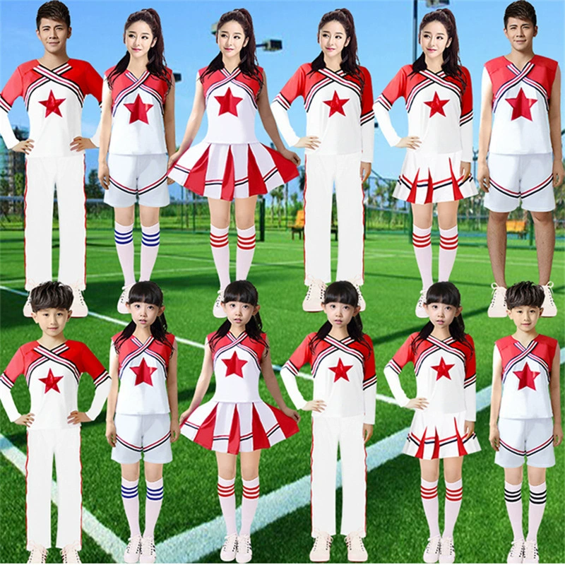Мужская и Женская Студенческая Черлидинг Одежда для выступлений в кампусе одежда для групповых гимнастических выступлений детская одежда для Черлидинга