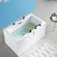 亚克力浴缸 小户型开门老人浴缸冲浪按摩浴缸 小型坐泡独立浴盆