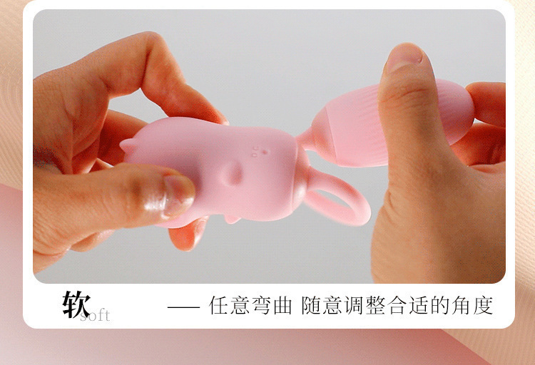 Peach Heart Bear Suction Vibrator with App Control, Pink ABS and Silicone, Compact Dual-Piece Design — detail image 19