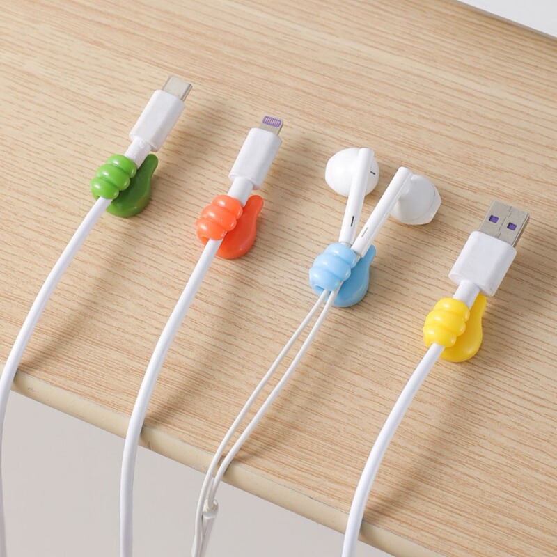 点賛小手理線器高粘度自己接着穴なし創意親指フックデスクトップデータ線収納クリップ|undefined
