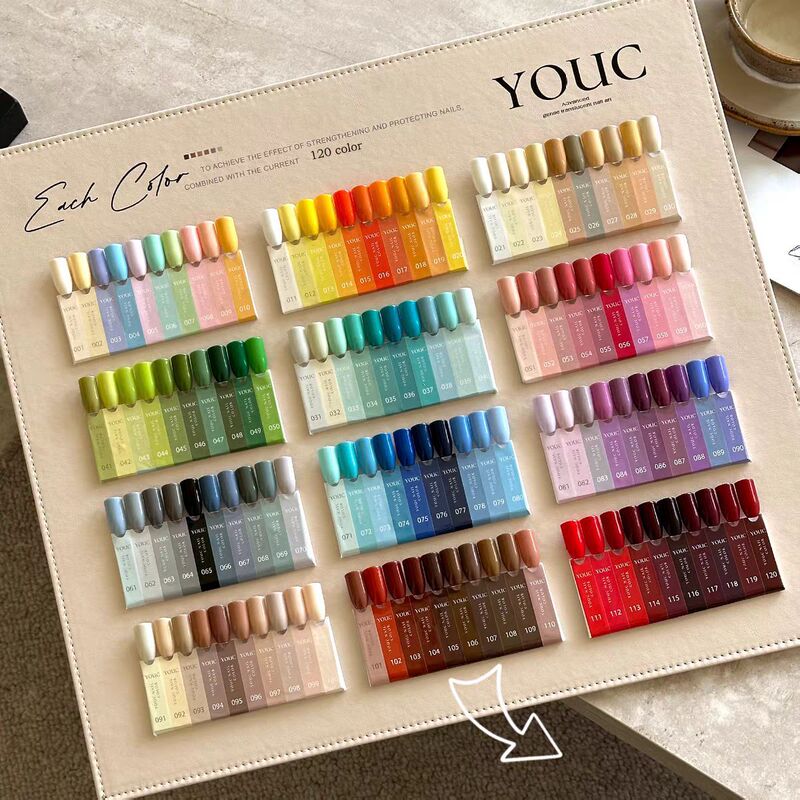 Youc 120 Colors Qiyin New Four-Season Popular Rainbow Color Nail Salon Opening Set