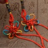 Small Chinese knot lanes flowers New Year's goods, festive supplies accessories width of about 2.8cm semi -finished product 2 color