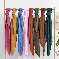 Plain Color Baby Wrap Blanket Cotton Pack for Spring and Autumn Double Layer Wrap for Newborn Baby Hospital Wrap Baby Swaddle