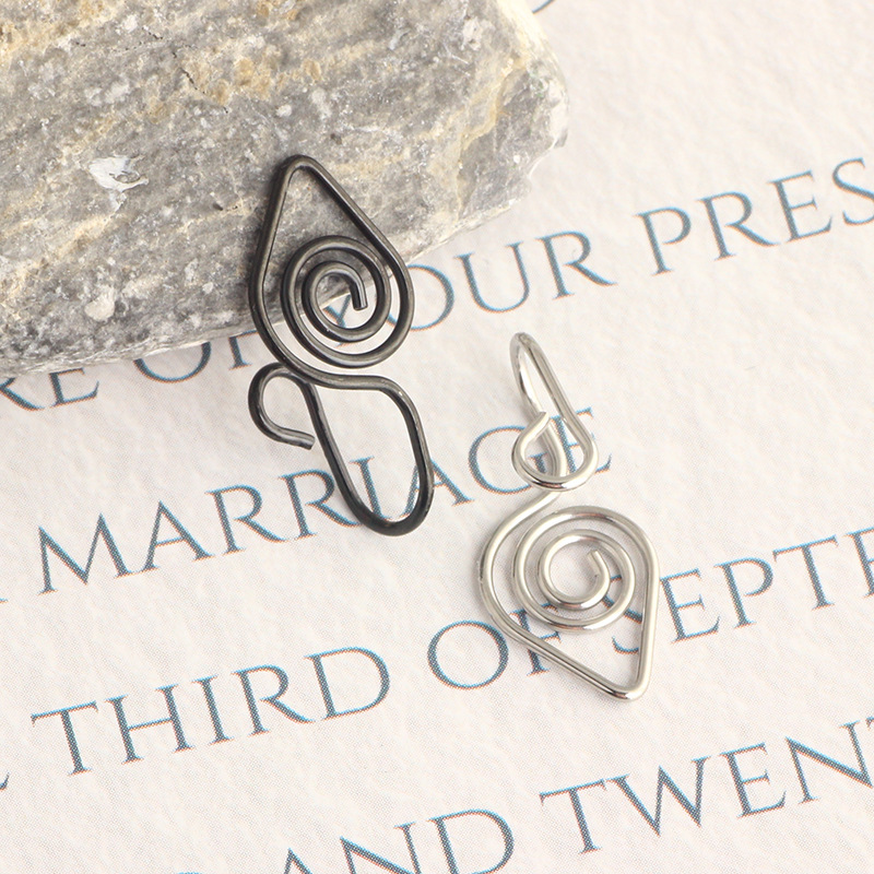 Simple Style Solid Color Stainless Steel Nose Ring 1 Piece