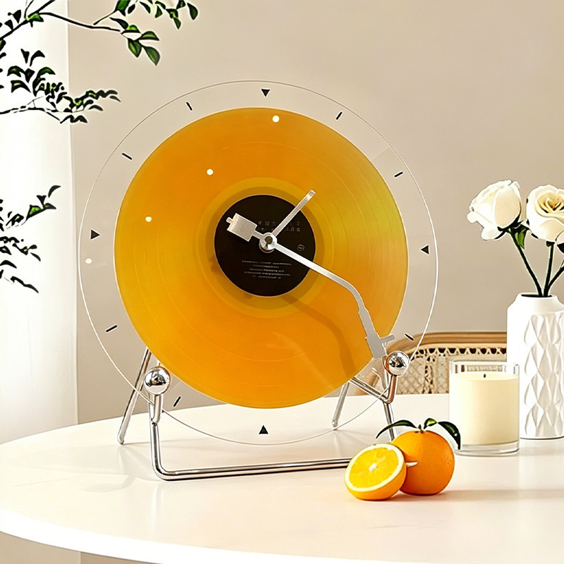 Clock Ornament Bauhaus Colorful Wall Clock for Living Room and Dining Room 2026 "Color Symphony" Vinyl Record Clock Ornament Bauhaus Colorful Wall Clock for Living Room and Dining Room 2026 "Color Symphony" Vinyl Record