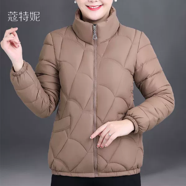 [Petal thickened down cotton jacket] Deep coffee