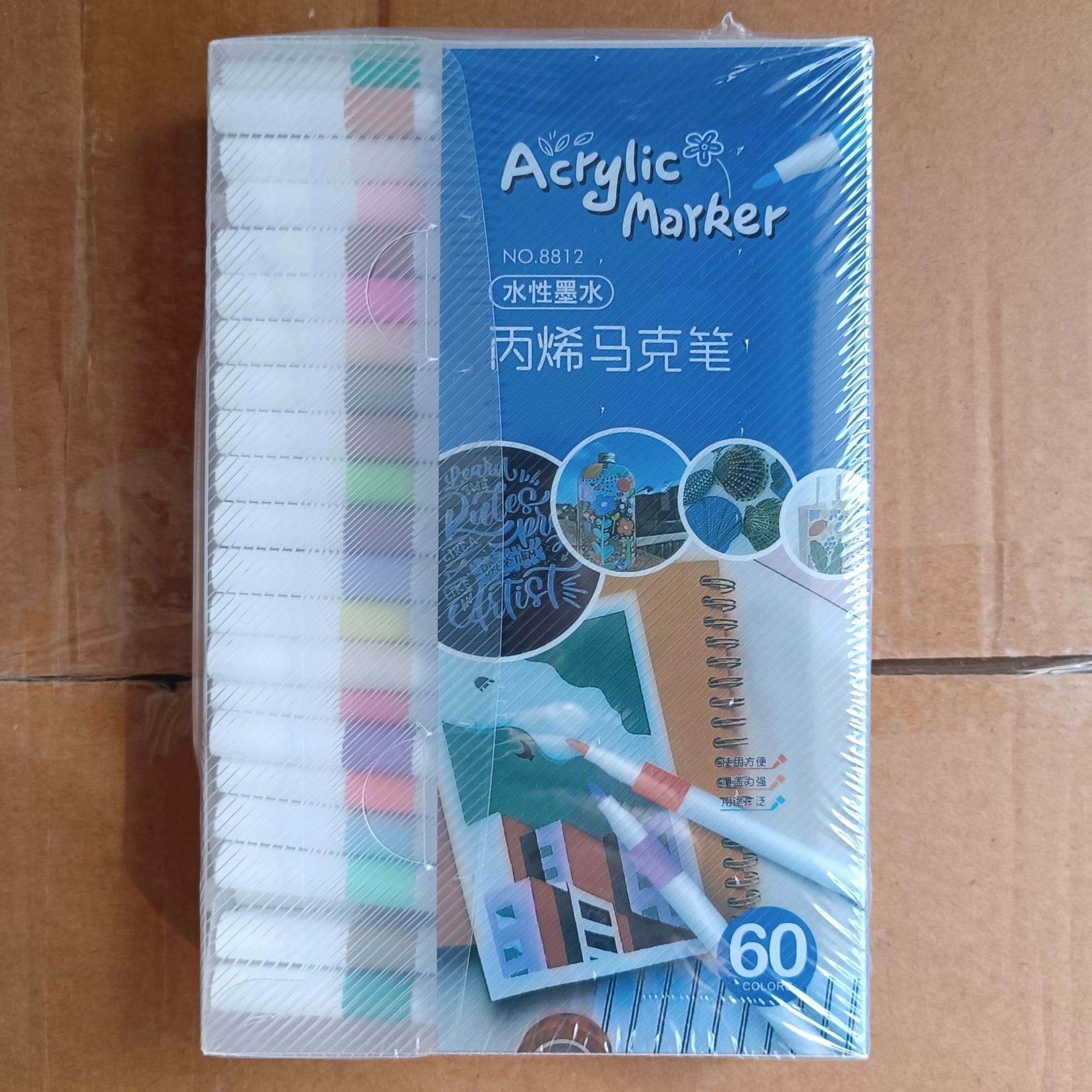 Marcador de acrílico plegable de color para niños graffiti pintura de lápiz de color rápido secado impermeable sin olor conjunto de lápiz de marca