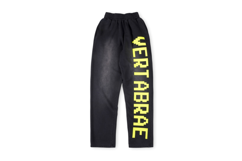 跨境外贸男女明星同款Vertabrae sweatpants镶钻立体字休闲长裤|undefined