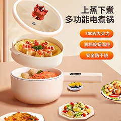 电煮锅家用2025新款多功能一体电炒锅宿舍学生锅小型蒸煮煎炒电锅