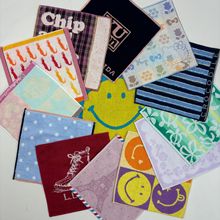 出口外贸全棉日单色织提花卡通小方巾手帕擦汗巾儿童毛巾不掉毛