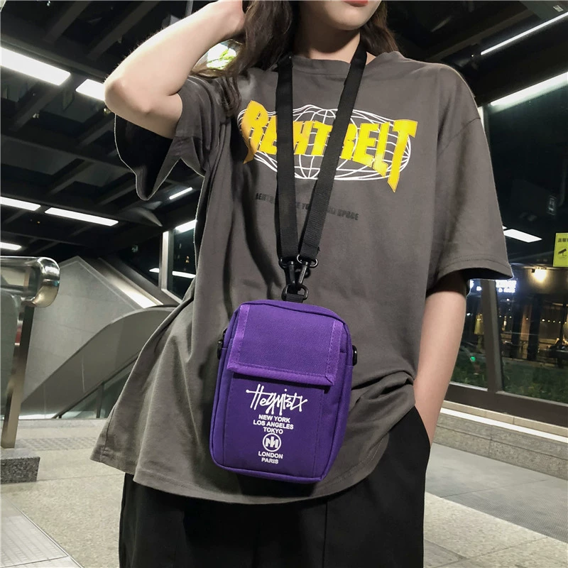 Демисезонная трендовая сумка через плечо, модная сумка для телефона для учеников начальной школы для отдыха, маленькая сумка для мужчин и женщин