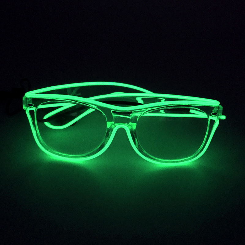 Lentes transparentes LED gafas luminosas de noche bar animador luminoso prop fiestas de música gafas flash LED