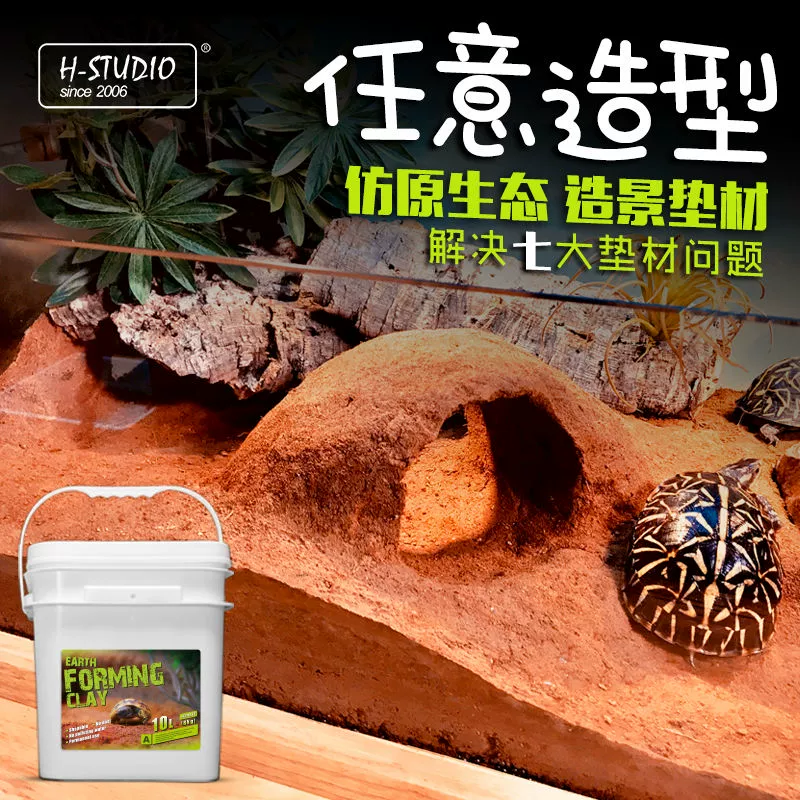 Глинистая глина, пластифицирование ландшафта, рептилия, рептилия, черепаха, не грязная вода, тропический лес