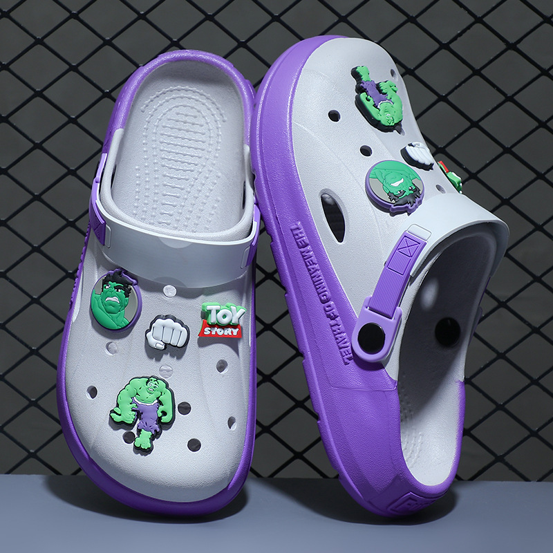 Eva hueco hueco zapatos para hombres cruzados verano 2025 nuevas zapatillas de playa antideslizantes de fondo grueso al aire libre verano