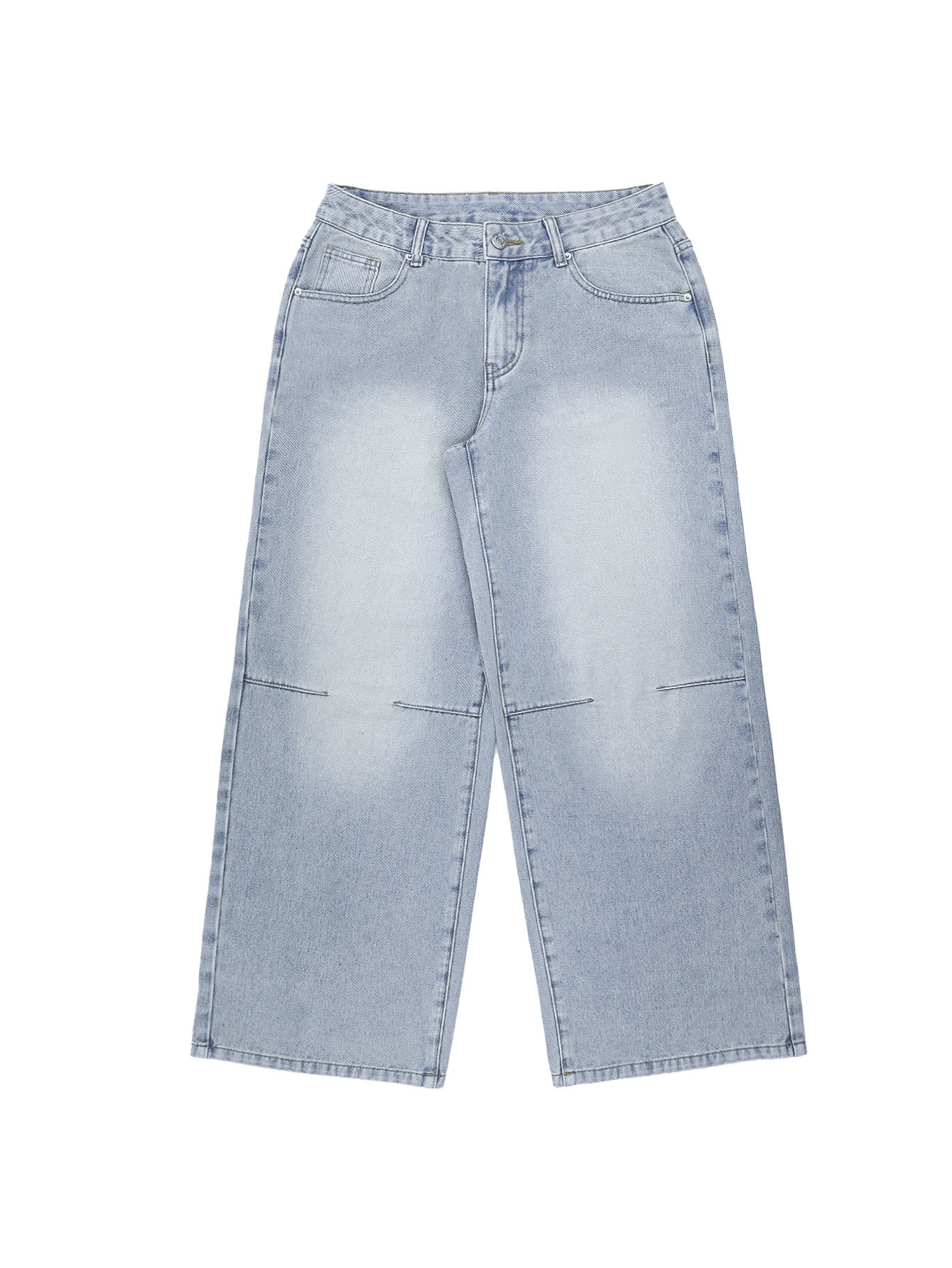 Women's Clothing Wide Leg Light Blue Jeans, High Waisted, Loose Fitting, Retro Style Floor Length Trousers, Wide Leg Washed Denim Jeans, Straight Leg._ecoleips.com