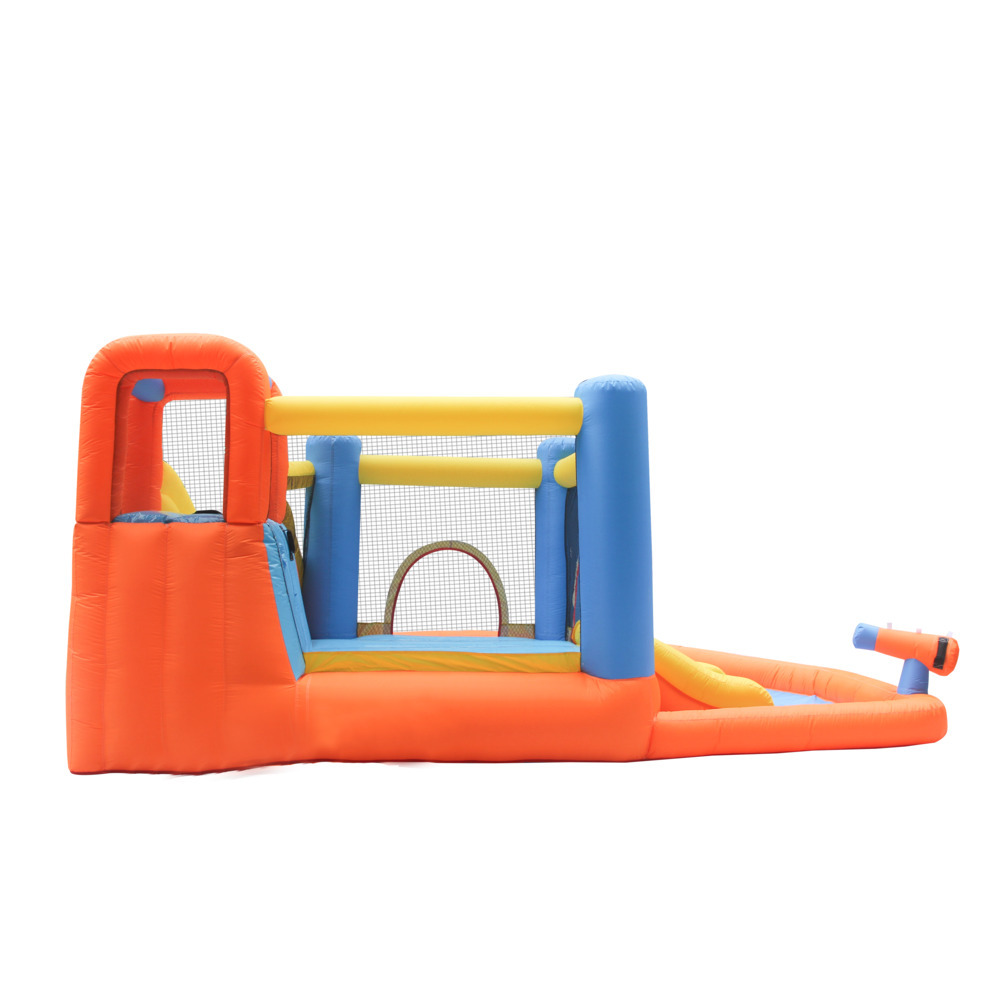 Dr. Pig inflatable castillo pequeño hogar chorro de agua inflatable tobogan trampolín al aire libre parque acuático infantil castillo antideslizante