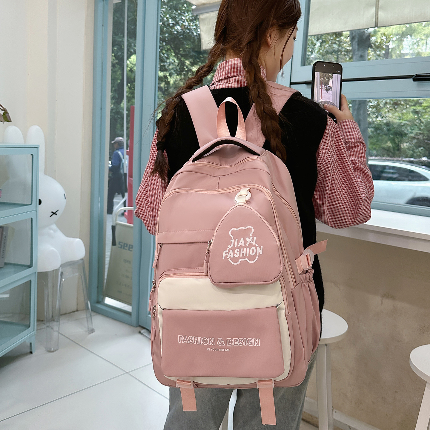 Mochila de moda JIAYISTAR transfronteriza nueva escuela de estilo de estilo casual mochila simple puede ser enviada