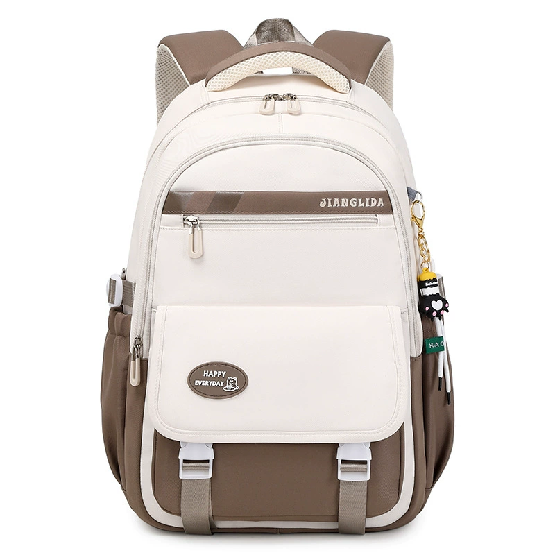 School bag, high quality waterproof capacious backpack, for secondary school, simple and elegant design