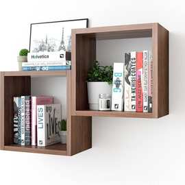 跨境客厅电视柜上墙书架置物架吊柜储物柜悬空悬空墙壁柜壁挂式