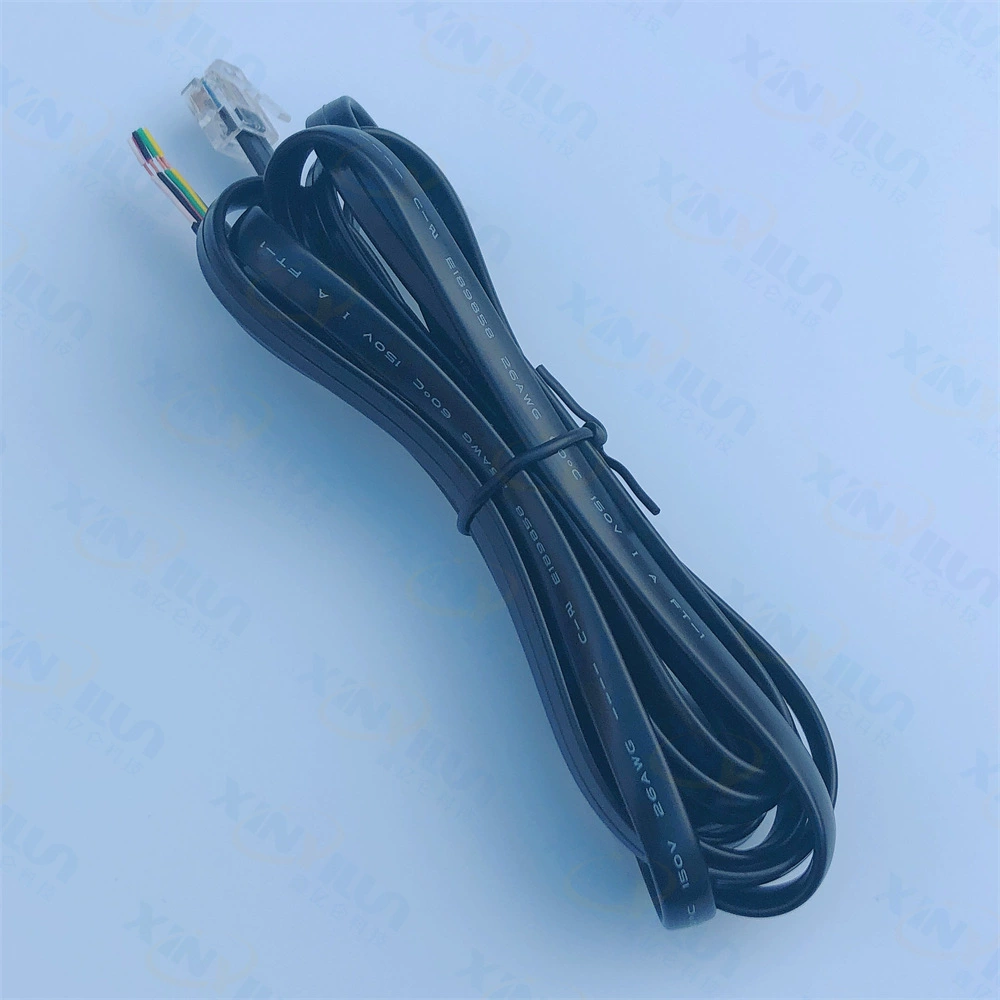 Шестижильный кабель RJ12 сетевой кабель черный бескислородная медь 20251 26AWG 6P6C телефон Jumper RJ11