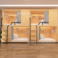 太空舱上下铺双层床学校宿舍公寓床青旅民宿高低床电竞酒店全包床
