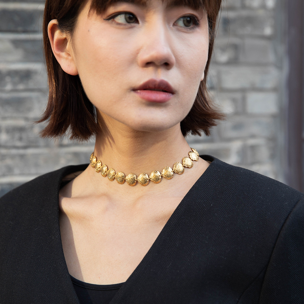 Wholesale Stainless Steel Necklace Casual Daily Style Shell Starfish Pendant Necklace