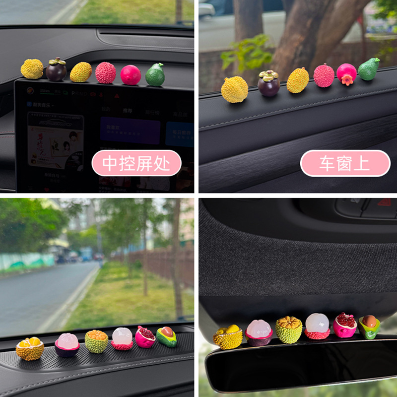 Curación de accesorios de automóviles de la consola central montada en el automóvil mini decoración espejo retrovisor ventana decoración de automóviles eléctricos