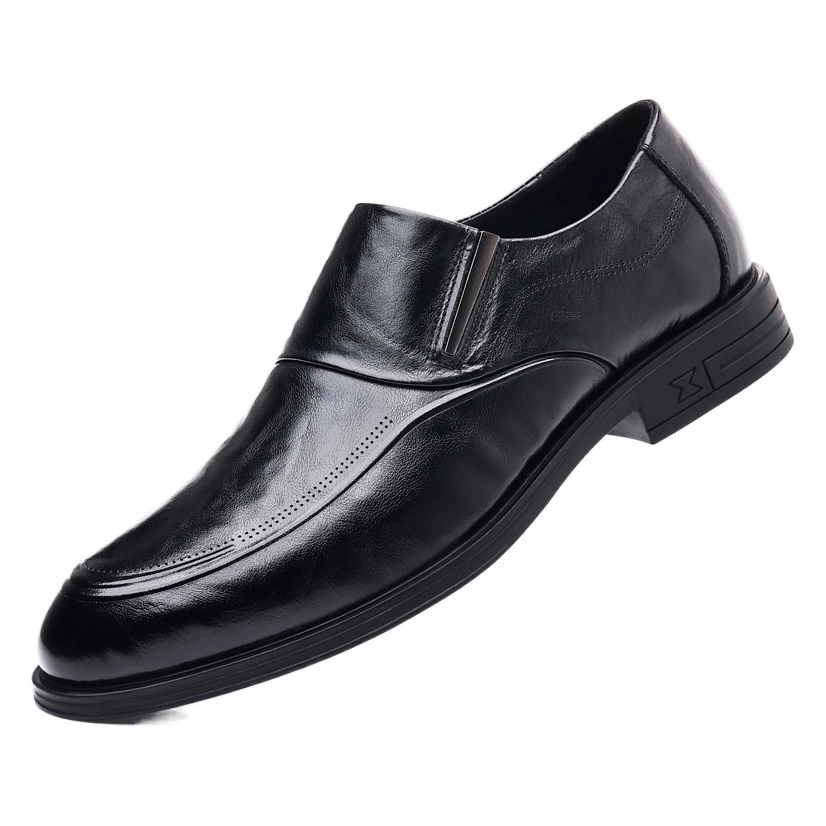 Новые мужские кожаные бизнес-кожаные кожаные ботинки в прямом эфире