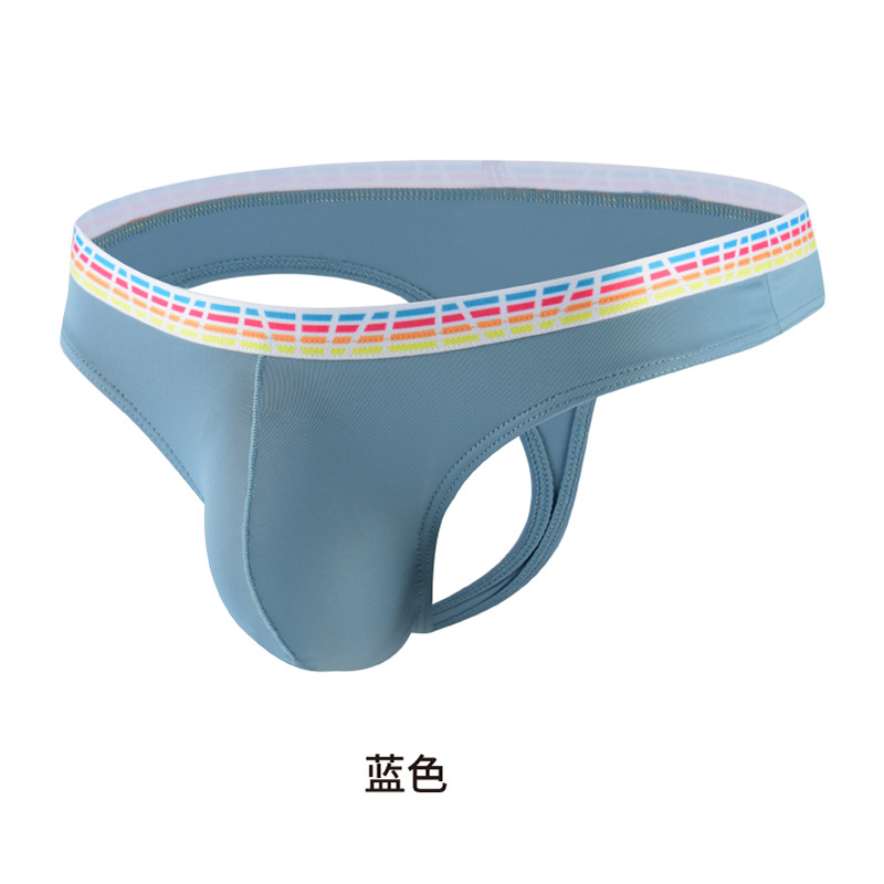 SHEIN estilo transfronterizo hombres de seda de hielo transparente en forma de T pantalones cortos de verano ropa interior sexy más tamaño Comercio exterior caliente