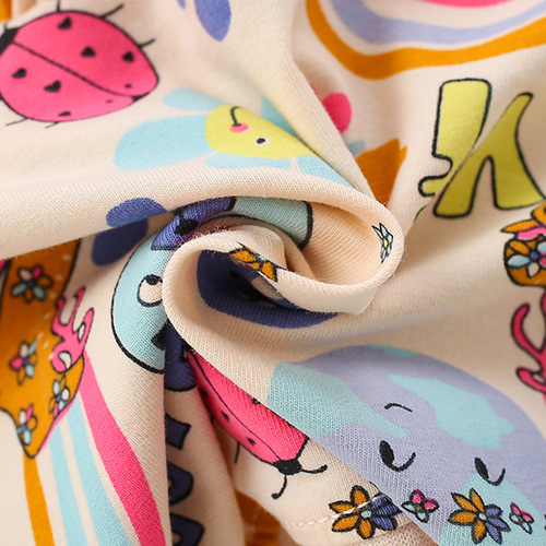 malwee girls dress summer new style European and American children's casual printed short-sleeved round neck children's princess dress