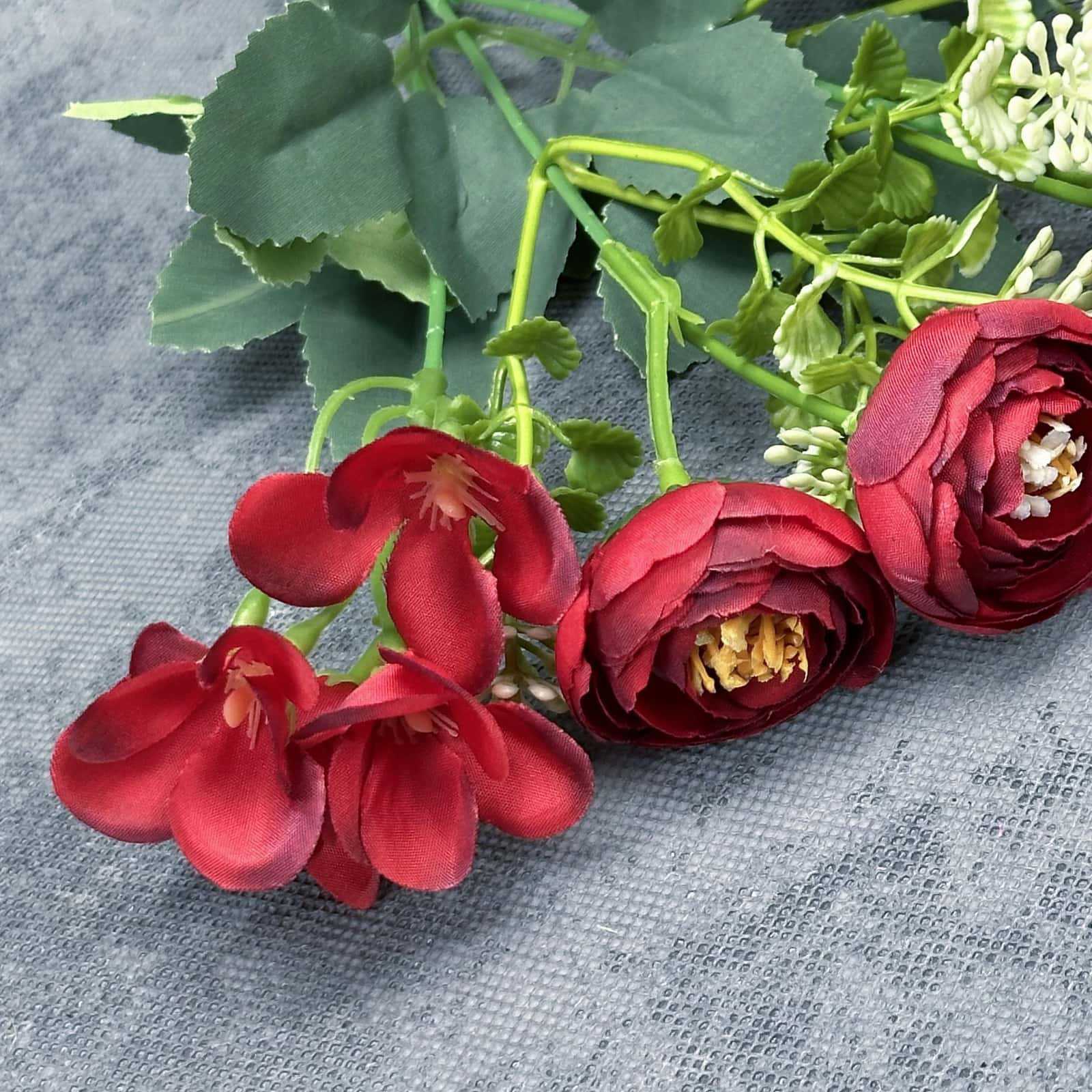 Simulación de la decoración del hogar hecha a mano rosa decoración de la escena de la boda flores falsas transfronterizas al por mayor