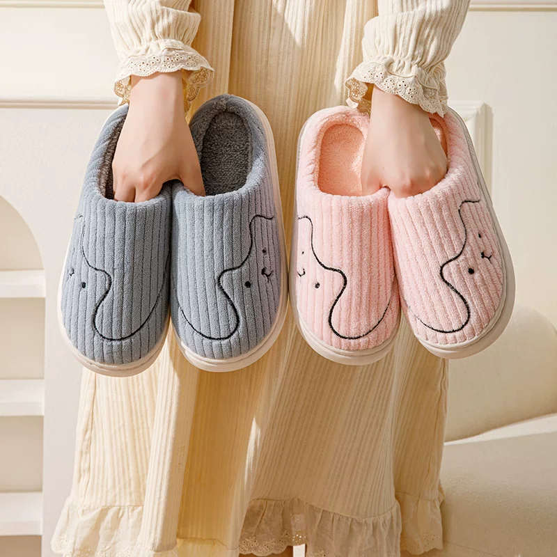 Cartoon cute demi-season slippers, keep warm comfortable footwear indoor platform for beloved