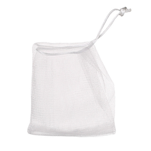 Double-layer small white rope bubbler, handmade soap frother, foaming net, foaming net, soap net bag, facial cleanser net