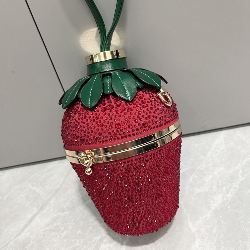 Women's Small Pu Leather Strawberry Sexy Buckle Handbag display picture 32