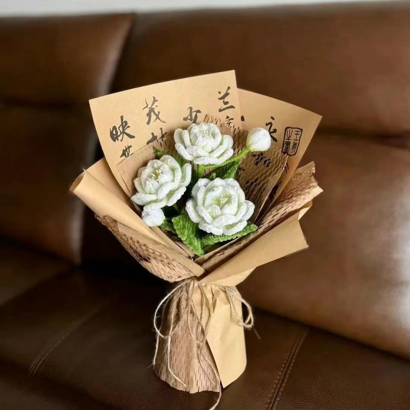 扭扭棒花束玫瑰花手工编织diy材料包送闺蜜女友百合花情人节礼物|undefined
