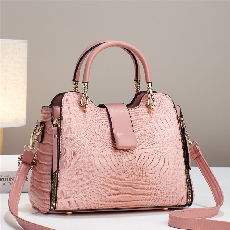 Bolso de mujer transfronterizo 2025 nuevo cocodrilo bolso de mano de gran capacidad de mediana edad bolso de hombro
