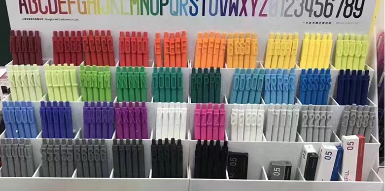 Creative rollerball pen with letters, set 6