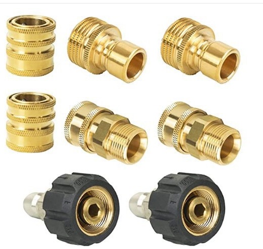 Conector de cobre mayorista transfronterizo de lavadora de alta presión adaptador M22 - 14 desconexión rápida 3 / 8 accesorios de conector de pistola de agua