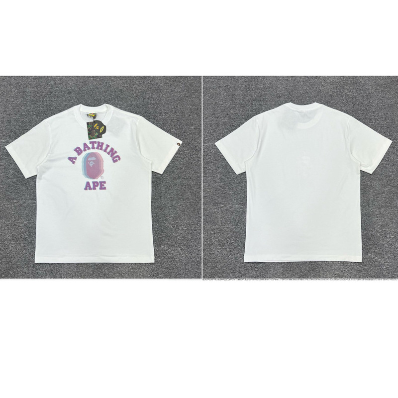 APE Ape トレンドブランド 外国貿易 ヘビーウェイト ピュアコットン ラウンドプリント 男女同型 ゆったり プレミアム 半袖 Tシャツ 25SS|undefined