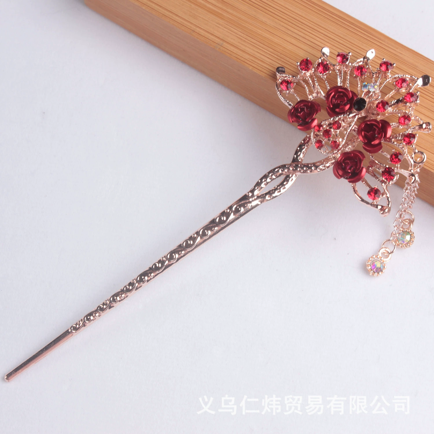 Классическая металлическая китайская заколка handmade, зажим для волос, украшение для волос с кисточками, простой и элегантный дизайн