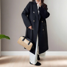 大衣女双面羊绒秋冬新款爆款宽松羊毛高奢长款女装外套大衣高级感