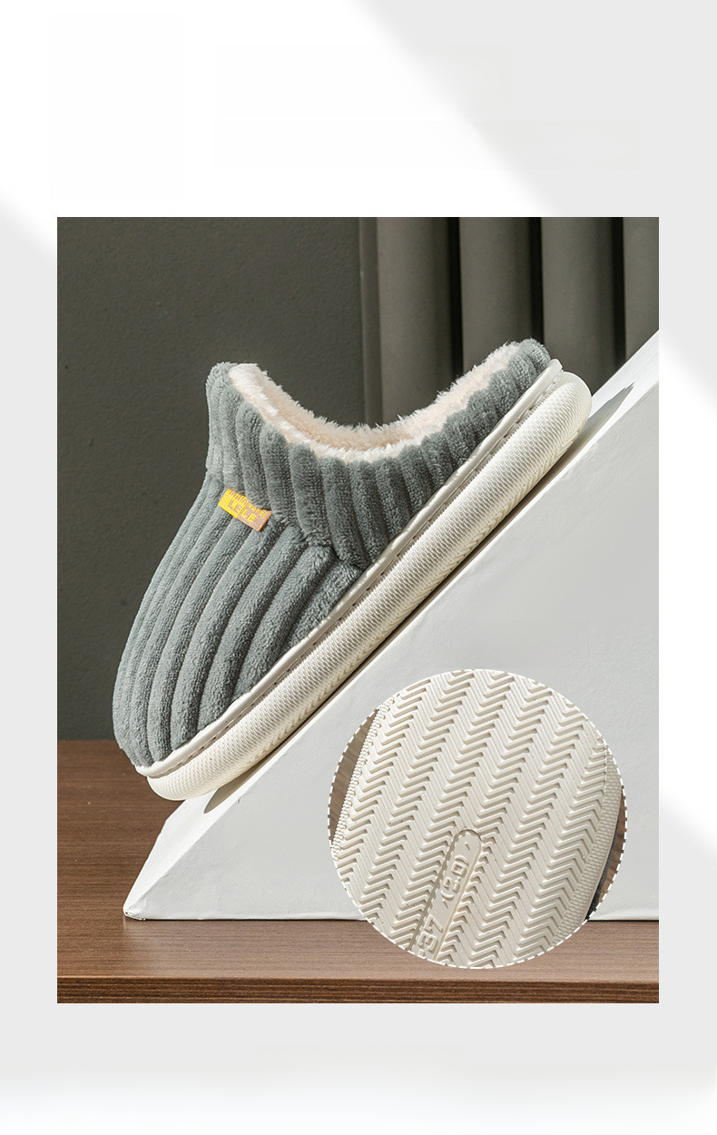 Warm Cotton Slippers For Couples Winter Indoor Moon Wool Shoes_voghion.com