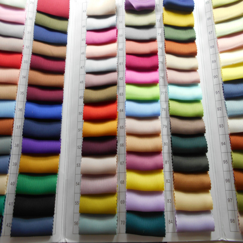 新款现货 亮光缎仿真丝 树皮皱涤纶布 蚂蚁皱连衣裙衬衣吊带面料