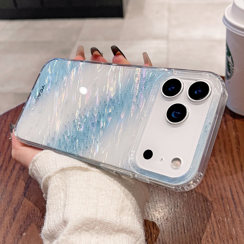 渐变晕染闪粉适用苹果17ProMax手机壳iPhone17Air透明16pro保护套|undefined